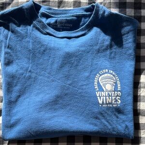 Vineyard Vines Blue Lacrosse Short Sleeve Tee